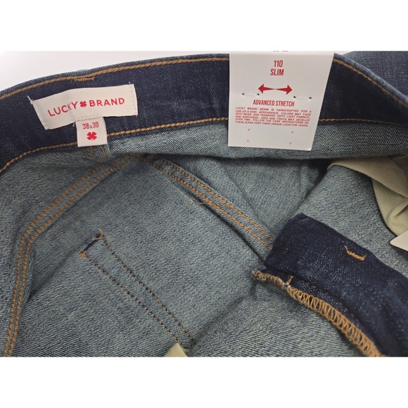 NWT Lucky Brands Men's 110 Slim Coolmax Stretch Jean - Size 38x30 - Picture 6 of 13